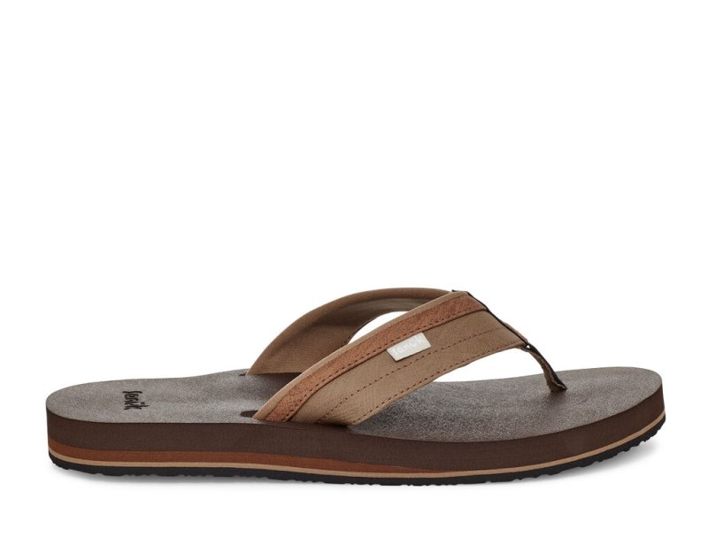 Tong Sanuk Ziggy Water-Friendly Homme - Marron QGWSIH349